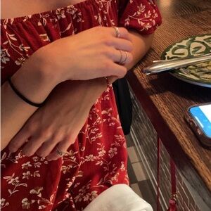 Mango Red Floral Mini Dress